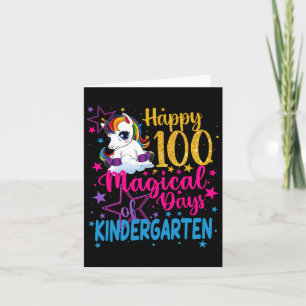 Carte Unicorn Joyeux 100 Jours Magiques De Kinder