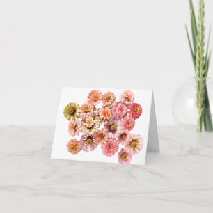 Carte Unicorn Zinnias