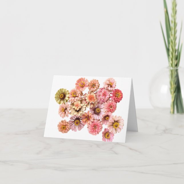 Carte Unicorn Zinnias (Devant)