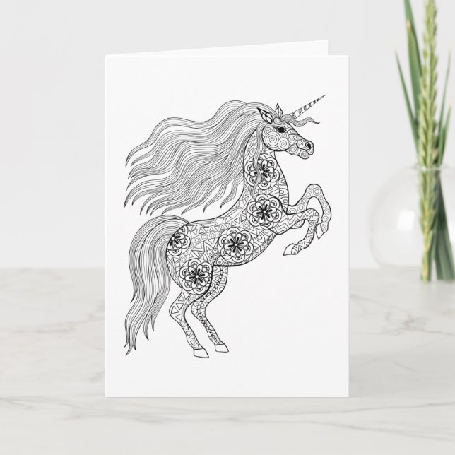 Carte Unicorne magique inspirée (Devant)