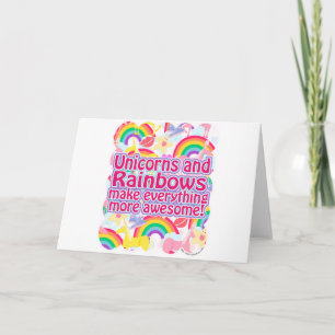 Carte Unicornes et Rainbows
