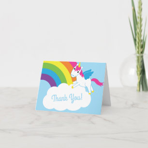 Carte Unicorns & Rainbows Fête d'anniversaire de l'enfan