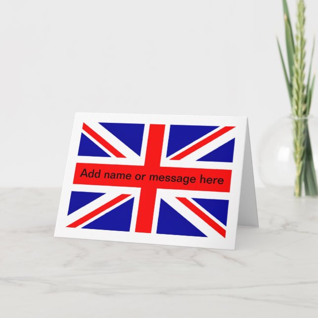 Carte Union Jack drapeau anglais Carte blanche bri (Devant)