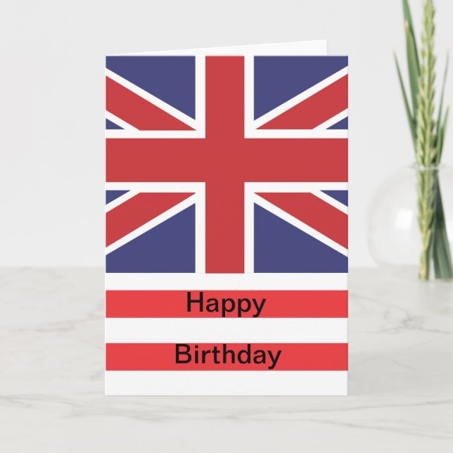 Carte Union Jack Happy Birthday Card (Devant)