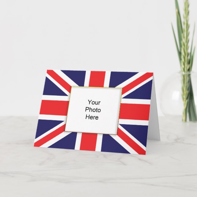 Carte Union Jack Photo Anniversaire (Devant)