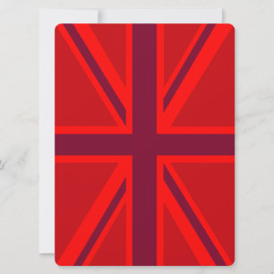 Carte Union Jack rouge