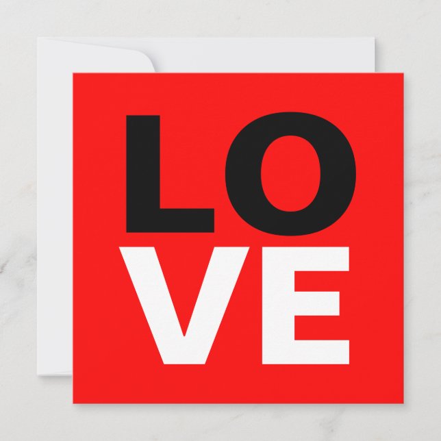 Carte Unique Arrière - plan rouge amour romance (Devant)