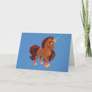 Carte Unique la licorne debout Fière