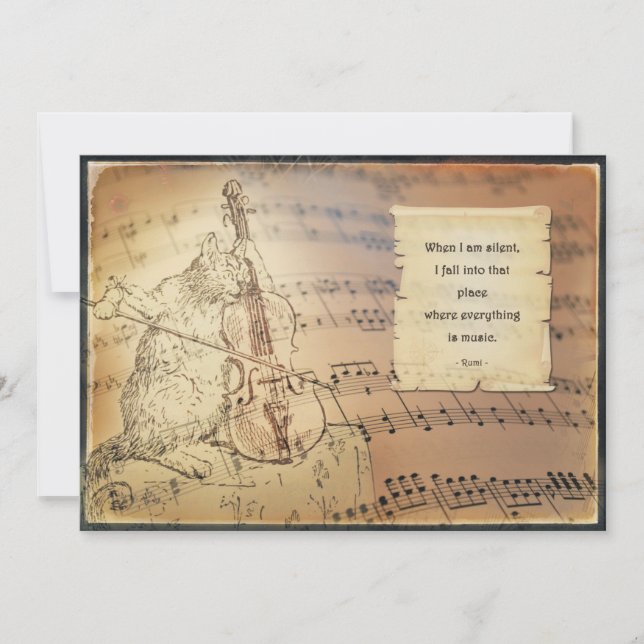 Carte uniquement avec Rumi - Everything is music (Devant)