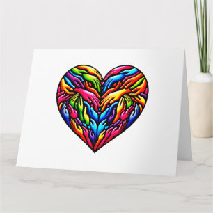 Carte Unités des mains colorées Inclusivité du coeur et 