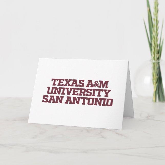 Carte Université Texas A&M de San Antonio (Devant)