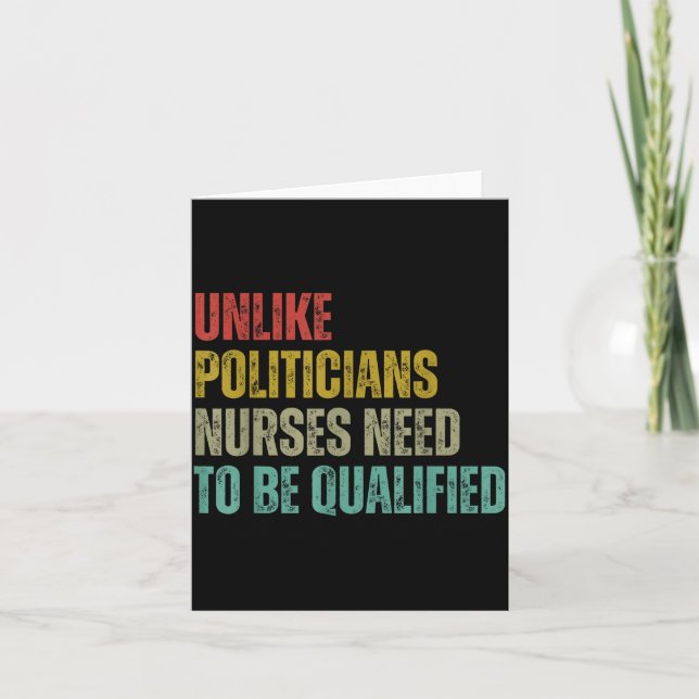 Carte Unlike Liticians Nurses Need To Be Qualified Sarca (Devant)