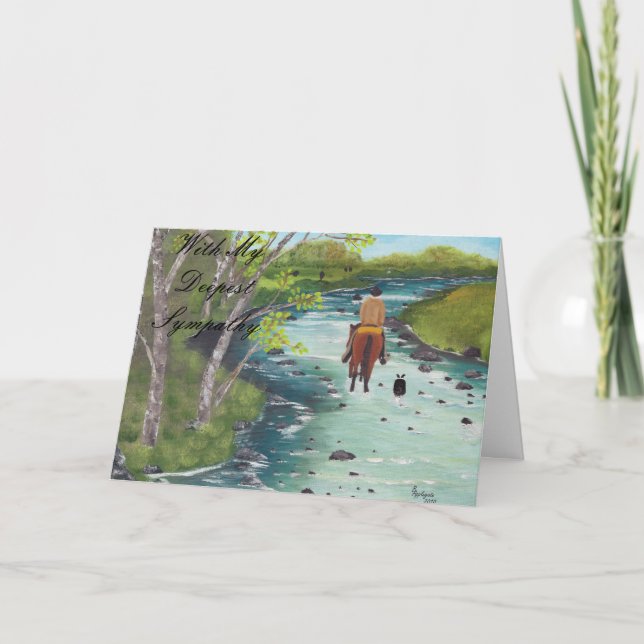 Carte Up the Creek ~ Australian Shepherd & Cowboy cadeau (Devant)