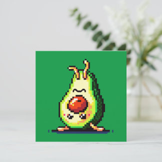 Carte Upside Down Avocado - Drôle Pixel Art Conception a