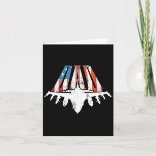 Carte US American Flag Air Fighter Jet Fête des pères 4t