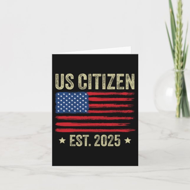 Carte Us Citoyenneté Décoration Américain Nouveau citoye (Devant)