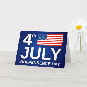 Carte USA Flag Independence Day Card 4 juillet Patriotiq
