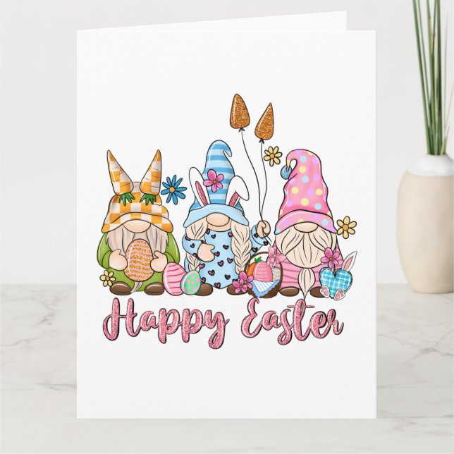 Carte Usine de lapins en chocolat de gnomes de Pâques jo (Devant)