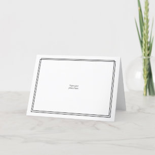 Carte Utiliser votre propre photo - Double bordure noire