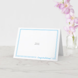 Carte Utilisez Votre Propre Photo : Congrats DoubleBordu