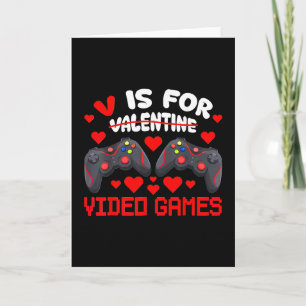 Carte V est pour les Saint-Valentin de jeux vidéo pour g