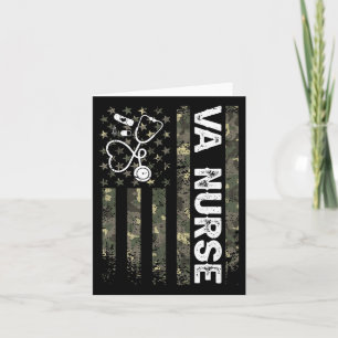 Carte Va Nurse Camouflage Drapeau Américain Patriotique 