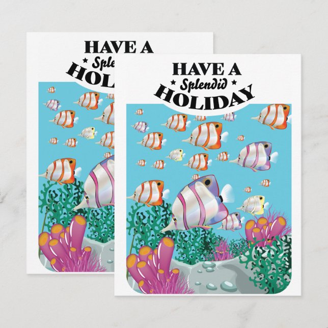 Carte Vacances à couper le souffle, (Devant / Derrière)