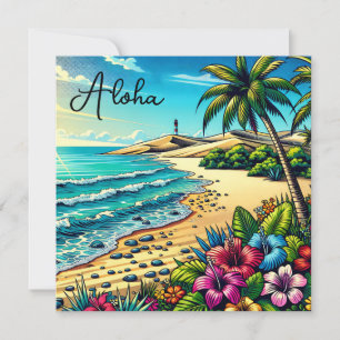 Carte Vacances Aloha Océan Tropical