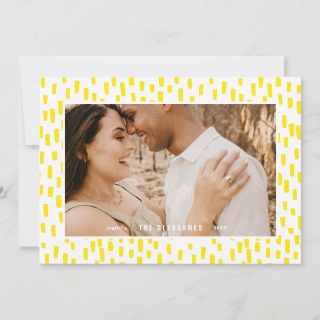 Carte Vacances Cadres photo Jaune Lumineux (Devant)