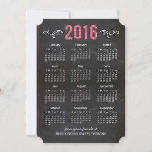 Carte Vacances Calendrier Entreprise Année Striped