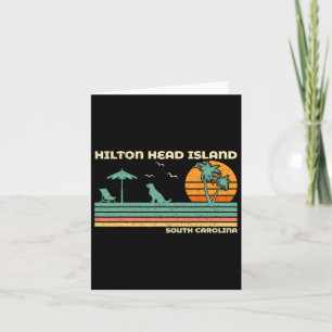 Carte Vacances de famille vintage South Carolina Hilton