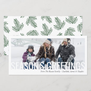 Carte Vacances de Noël Joyeuses Fêtes coupées photo