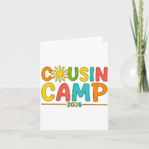 Carte Vacances d'été camp de cousins 2026 créant des sou