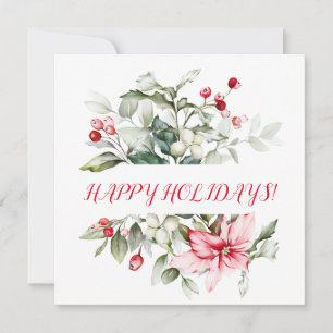 Carte Vacances d'hiver holly RED BERRY succursales