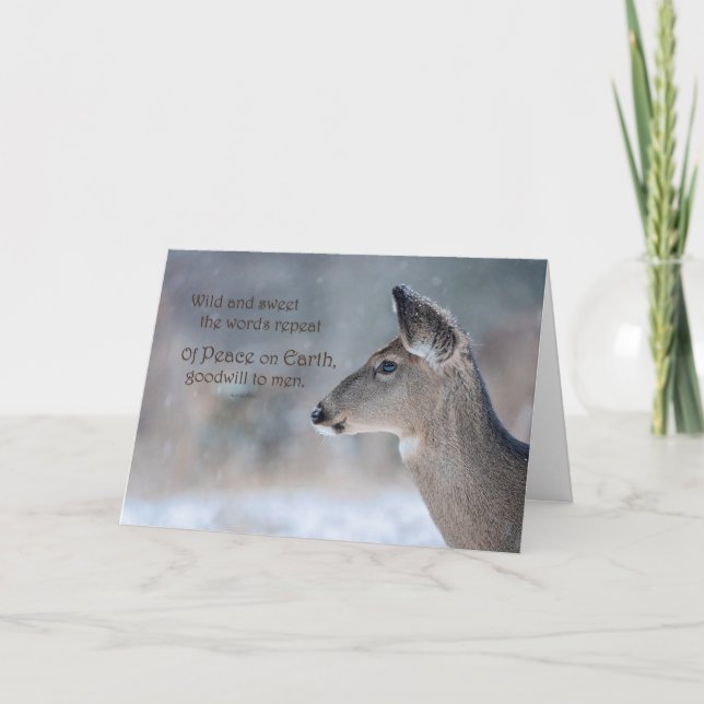 Carte Vacances Doe sauvage et douce (Devant)