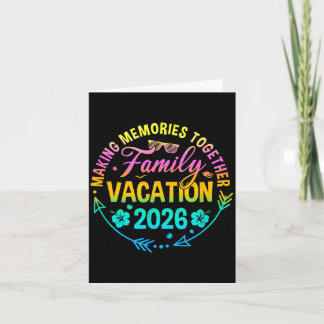 Carte Vacances en famille 2026 souvenirs à partager