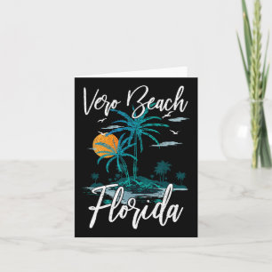 Carte Vacances en famille Retro Sunset Floride Vero Beac
