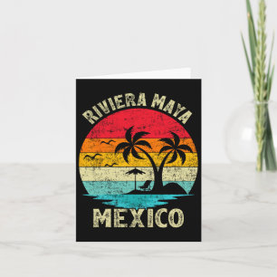 Carte Vacances en famille vintage rétro Mexico Riviera M