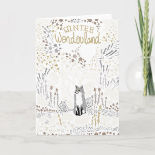 Carte Vacances Fox Winter Wonderland