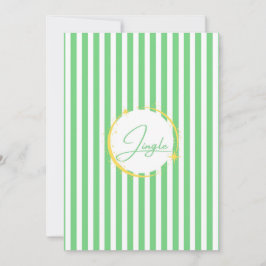 Carte Vacances Jingle Verte & Blanc