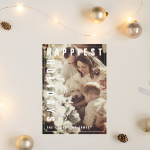 Carte Vacances Les Plus Heureuses Avec Photo De Famille