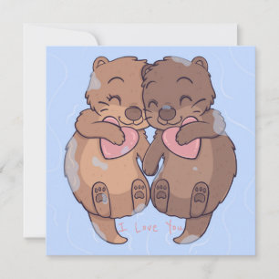 Carte Vacances Mignonne Otter