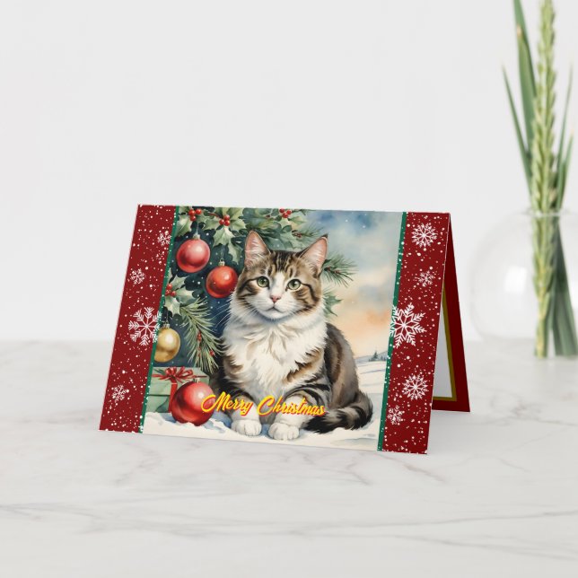 Carte Vacances Noël Belle collection moderne (Devant)