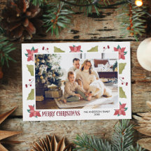 Carte Vacances Photo Famille de Noël Waterton