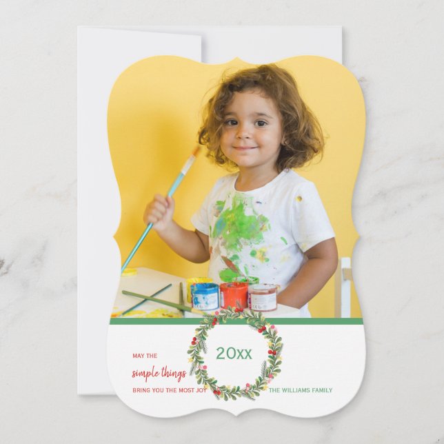 Carte Vacances Photo Simple Plaisirs (Devant)