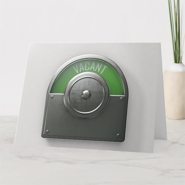 Carte Vacant Indicateur De Toilette (Devant)