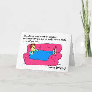 Carte Vaccin antiblocage pour homme amusant Anniversaire