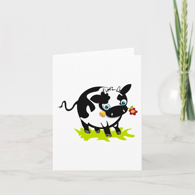 Carte Vache avec une fleur (Créateur téléchargé)