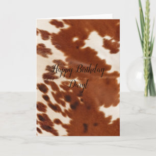 Carte Vache blanche Brown