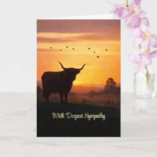 Carte Vache des Highlands Génisse Veau Sympathie Perte C
